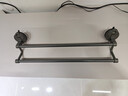 馨沛吸盘式毛巾架双杆免打孔壁挂浴室挂件置物架卫生间收纳架子 实拍图