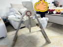 小主早安（BeBeMorning）宝宝餐椅电动摇摇椅二合一婴儿儿童哄睡便携餐桌椅子 旗舰卡其色 实拍图