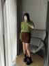 ZHR袜靴女冬季加绒英伦风乐福鞋女粗跟小个子短靴女 AH579A 黑色 37  实拍图
