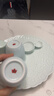 红叶（RL）国瓷景德镇陶瓷宋器餐具套组影青雕刻祥云手工纯色高温瓷饭碗汤盘 影青雕刻祥云品茗杯2头 实拍图