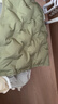 迷你巴拉冬季新款男女童可爱无领羽绒服宝宝保暖时尚羽绒马甲 橄榄绿40801 80 实拍图