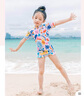 361°儿童泳衣女童可爱印花短袖连体游泳衣中小童女孩夏季速干泳装 实拍图