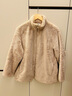 优衣库女装男装长绒摇粒绒拉链茄克/长袖外套夹克470137 459794 470137/30浅米色 3XL 实拍图