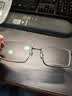 依视路（ESSILOR） 钻晶系列高清耐磨防蓝光近视超薄镜片专业配度数眼镜架男女镜框 钛+金属-全框-4004BK-黑色 镜框+依视路膜岩高清1.67现片 实拍图