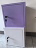 桌上文件柜密码锁信盘收纳宿舍带锁小箱子办公室收纳储物保险柜 25*25*25cm白色钥匙锁 实用 实拍图