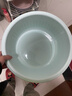 福爱家洗脸盆加厚中号37cm泡脚盆洗衣洗菜盆洗手盆塑料盆洗脚盆蓝色单只 实拍图