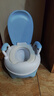 小哈伦儿童马桶婴儿坐便器婴幼儿尿盆小孩宝宝小便器3D软垫坐垫天蓝 实拍图
