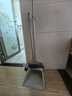 梦庭 梳齿款防风扫把簸箕套装不锈钢杆扫帚畚箕组合两件套 透色 实拍图