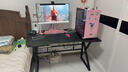 皆客电脑桌台式电竞桌子双人游戏桌椅家用办公桌书桌工作台学习写字桌 加宽款【碳纤黑160*70】升级加厚 实拍图