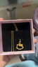 京越隆足金999哈喽 Kitty吊坠 黄金KT猫框蝴蝶结吊坠女项链送女友礼物 黄金小版镂空猫约0.9-1g+S925项链 实拍图