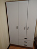 易宝林衣柜家用卧室翻开门简约衣柜出租房现代简约衣橱收纳储物柜带安装 原木风100cm三门+三抽【包安装】 实拍图