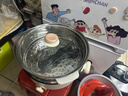 志高火锅专用锅电煮锅电火锅电热火锅宿舍学生锅电蒸锅家用多功能一体式煎炒蒸煮小电锅电炒锅小型 5L +蒸笼【5-6人】30CM+1.5米电线 实拍图