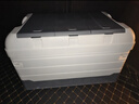 悦卡后备箱收纳箱车载储物箱车用折叠整理箱户外露营置物箱汽车用品 大号70L三盖白银+防水袋 实拍图