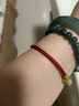 特价周生生手绳生生手链黄金转运珠红绳马卡龙钢丝绳适用皮绳手链 【红色】成品 17cm 实拍图