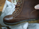 马登疯马皮马丁靴男秋美式复古工装靴棕色英伦风休闲中帮真皮靴子 蜜蜡色 43 (265mm) 实拍图