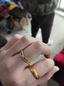 周生生素圈光身面活口泥鳅背黄金戒指 足金开口戒情侣结婚对戒09141R 7.77克(含工费160元) 实拍图