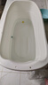 捷贝（Jebe baby）成人浴桶大人泡澡桶沐浴桶加厚全身可坐大号家用带盖浴缸塑料浴盆 象牙白【加厚】1.2米保温盖+水勺 实拍图