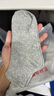 雅鹿【100%新疆棉】袜子男中筒袜抗菌秋冬季纯色防臭棉袜 【灰色 5双】雅鹿专柜正品 5双 实拍图