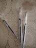 得力中性笔按动刷题笔速干0.35全针管学生用极细头黑色按压水笔碳素财务会计专用细头黑笔按动圆珠笔 【极细0.35mm】3支 实拍图