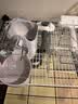 【京东快递】猫咪饮水机兔子食盆狗狗挂式水壶自动喂食喂水器 绅士灰-饮水器+喂食器/吃喝无忧 实拍图