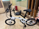 喜德盛折叠自行车w5铝合金车架禧玛诺6速油碟刹上班通勤代步折叠单车 月光白 实拍图