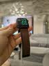 iboann适用苹果手表S8表带s10真皮Apple iwatch S11磁吸折叠扣ultra2高级感S9布艺潮流个性SE3代 强力磁吸·折叠金属扣·疯马纹防汗底皮-深咖 44/45/46/49表盘4 实拍图