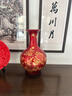 瓷晟景德镇陶瓷中国红水晶釉花开富贵牡丹花瓶现代家饰家居工艺品摆件 赏瓶 带底座 实拍图