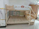 欧梵森 上下床实木卡通风高低床多功能儿童床成人双层子母床 柜梯-5CM棕垫 上床宽140下床宽160（送书架） 实拍图