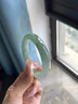 冰种晴水飘花翡翠手镯缅甸玻璃种翡翠处理玉石圆条玉镯子女贵妃镯 56尺寸带礼盒 实拍图