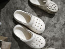 洁丽雅手术室专用洞洞鞋男士夏季外穿防滑EVA防臭沙滩凉鞋包头医用拖鞋 白色 【久站不易累】 42-43 【标准码】 实拍图