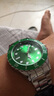 新款手表男士石英潮流商务钢带腕表 绿色水鬼 实拍图