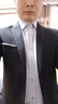 罗蒙 西服男士休闲西装男套装外套修身伴郎新郎结婚商务职业正装衣服 黑色单扣（上衣） XL /175【115-130斤】 实拍图