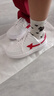 特步女鞋夏新款休闲板鞋女空军一号简约运动休闲低帮百搭舒适小白鞋 新白色/挑战红 36 实拍图