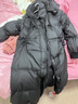 鸭鸭（YAYA）佟丽娅同款泡芙长款羽绒服女士2024新款过膝东北加厚极寒休闲外套 黑色 L 165 实拍图