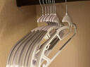 京东京造 植绒衣架无痕晾衣架子防滑衣服架挂衣架衣撑衣柜衣挂10支 灰色 实拍图
