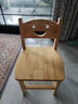 林家小子实木小凳子家用矮凳加厚靠背小椅子客厅茶几小木凳子板凳木头方凳 【原木款】靠背笑脸22坐高8 实拍图