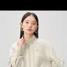 自巧小个子韩系立领休闲开衫卫衣外套女2024早秋新款百搭夹克上衣 燕麦色 XS (2码) 实拍图