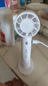 手持小风扇便携USB充电静音涡轮大风力迷你随身小电扇学生办公室桌面风扇可拆底座手机支架二合一 【usb充电款】白色 实拍图