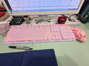 前行者真机械手感蒸汽朋克键盘鼠标耳机三件套装台式电脑办公笔记本外接有线游戏网吧吃鸡薄膜静音键鼠 樱花粉-白光(轻薄静音款)键盘+鼠标 实拍图