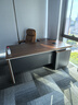 YOE.FTY优宜老板桌办公桌董事长大班台领导电脑桌单人工作台经理桌总裁桌 大叶胡桃+铁灰色（左副柜） 1.8米老板桌 实拍图