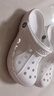 CROCS卡骆驰洞洞鞋贝雅男鞋女鞋轻便耐磨一脚蹬拖鞋休闲鞋|10126 白-100 37 /38(230mm) 实拍图