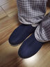 拾映正宗老北京布鞋男款高档休闲爸爸鞋中老年健步鞋防滑一脚蹬老人鞋 四季男款蓝色 40 实拍图