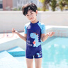 佑游儿童泳衣男童泳裤中童分体泳衣男孩宝宝游泳六件套30255Y藏蓝XL 实拍图