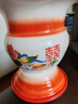 欧丽家痰盂搪瓷痰盂加高成人老人儿童用红桶尿盆便盆老式高脚痰盂罐   搪瓷鸳鸯带防滑脚垫带盖带垫子 实拍图