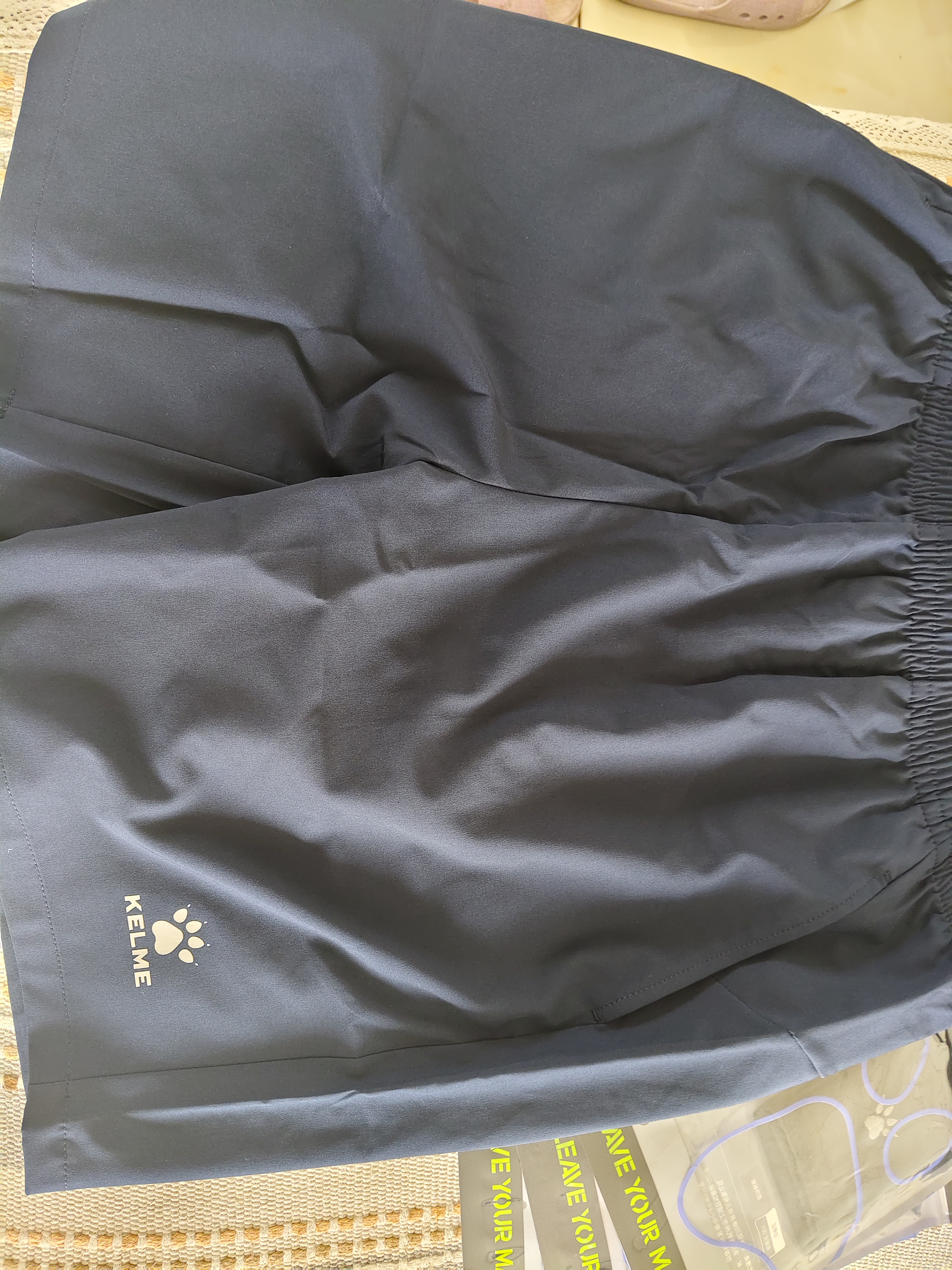 卡尔美（KELME）运动短裤男梭织速干训练跑步短裤轻薄透气五分裤 深蓝   XL 实拍图