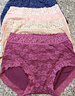 完美情侣【4条装】女士内裤女棉质性蕾丝中腰收腹 女式提臀包臀大码三角裤 酒红+中杏+宝石兰+橡果 L 120-160 实拍图