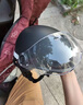 戈凡新国标电动车头盔男女士四季款通用电瓶车安全帽防雾轻便3C认证 318-哑黑色【透明短镜】 实拍图