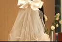 阿宝丽蝴蝶结头纱发夹女求婚结婚拍照领证道具登记蓬蓬纱森系新娘发饰 实拍图
