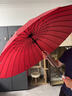 爱上雨24骨遇水开花雨伞女长柄直杆大号抗风高颜值ins双人男学生花雨伞 皮直柄-遇水开花24骨抗风-酒红 实拍图