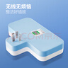 公牛插座转换器插头 无线插排usb  多功能插座/一转多保护门/ 扩展转换器 /适用于卧室厨房 【一转三】品字形 分控开关 蓝白款GN-98033 实拍图